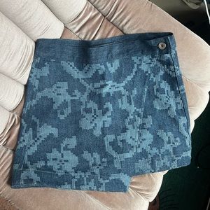 Rag & Bone denim marina wrap skirt